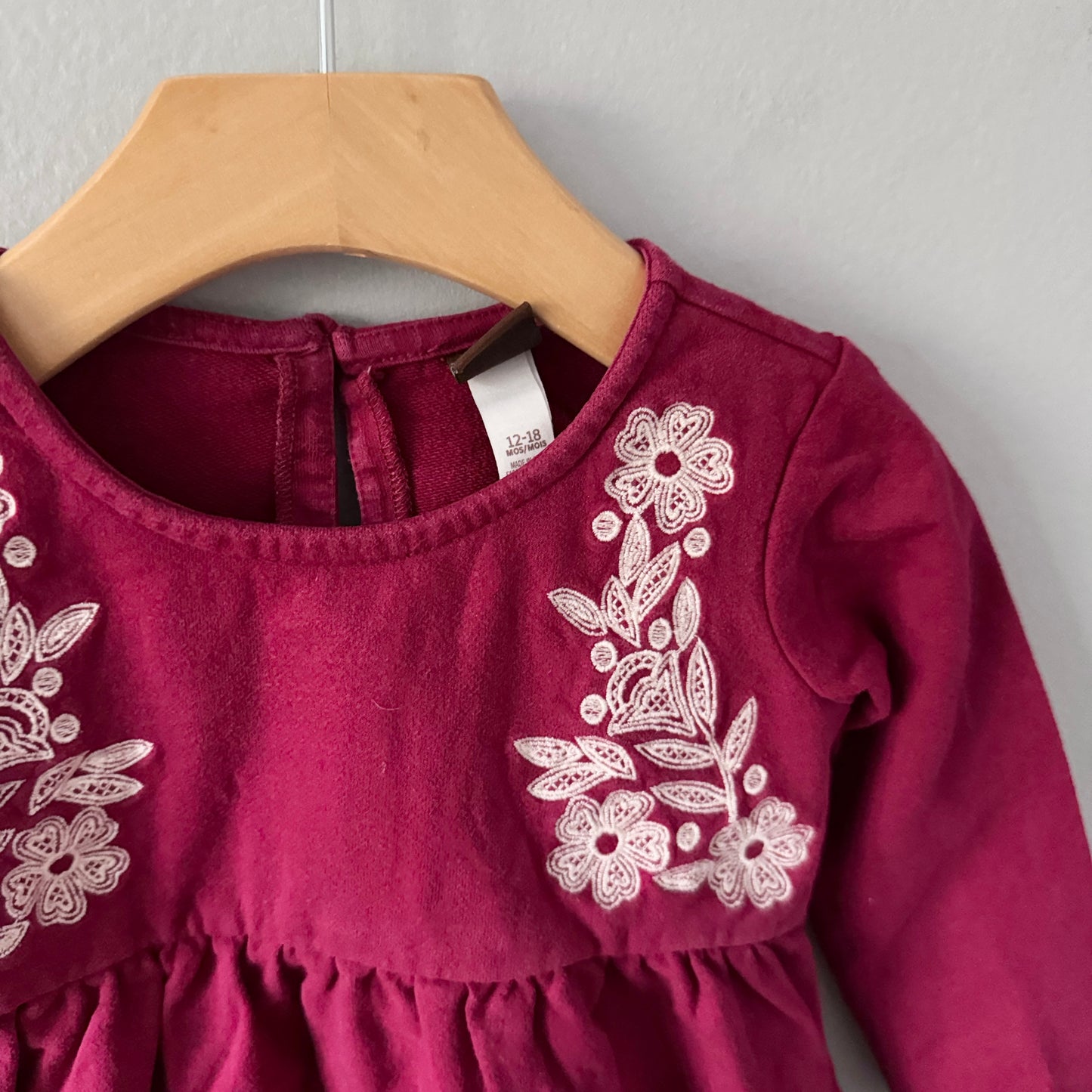 Tea / Pink purple long sleeve dress / 12-18M