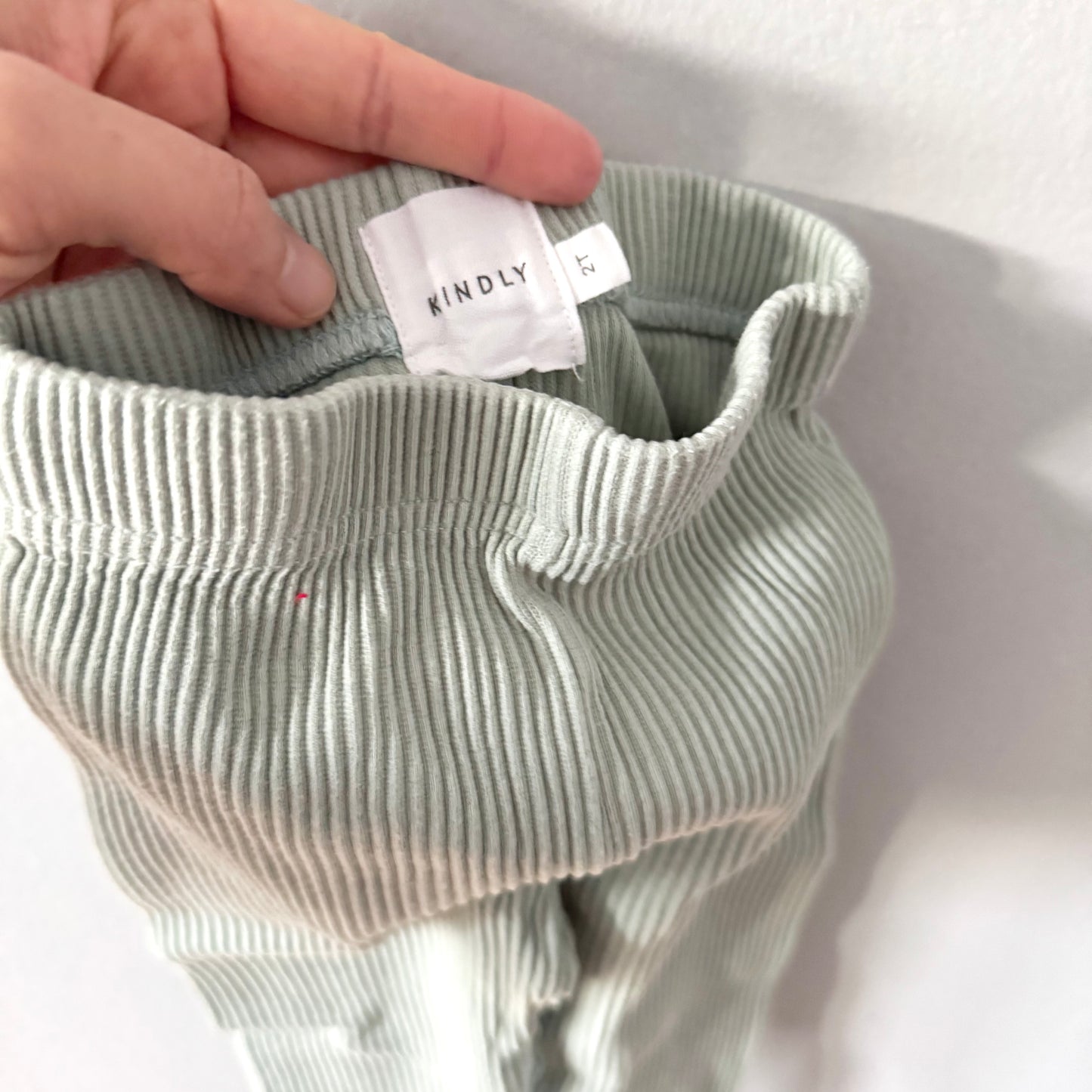 Kindly / Light blue ribbed leggings / 2T