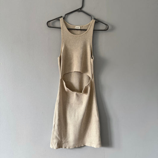 Wilfred free / Beige ribbed knit dress / L
