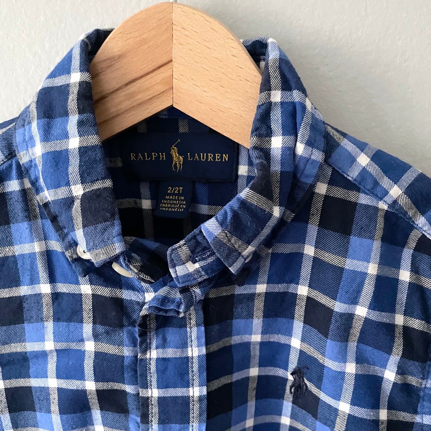 Ralph Lauren / Checked cotton shirt / 2T