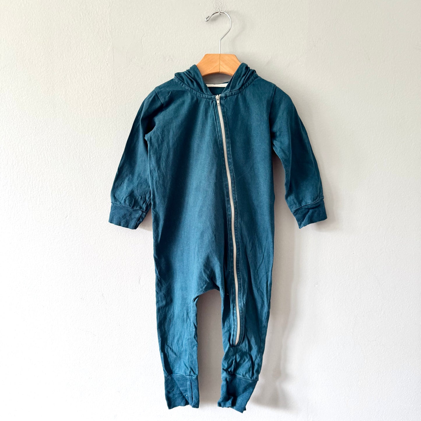Mini Mioche / Blue green biker romper / 1-2Y