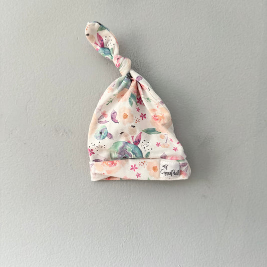 Copper Pearl	/ Floral beanie / 3-6M
