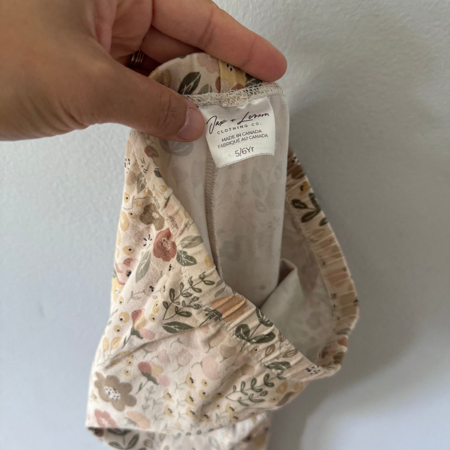 Jax & Lennon / Beige x floral leggings / 5-6Y