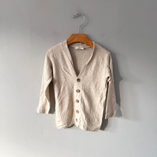 1+ in the family / 100% linen cardigan / 24M