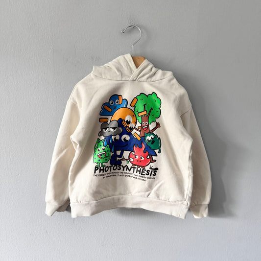 H&M / White x Photosynthesis hoodie / 4-6Y