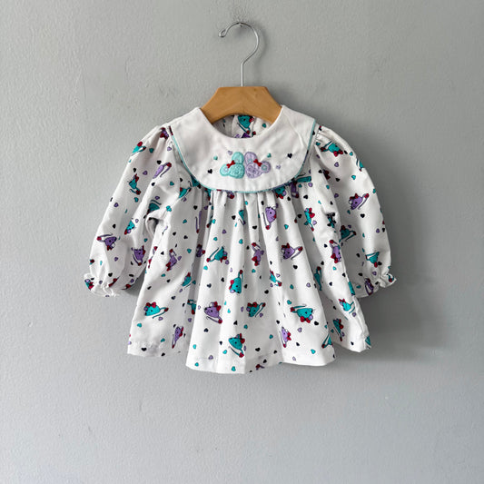 Vintage / The Bon collection - White x mouse dress / 12M