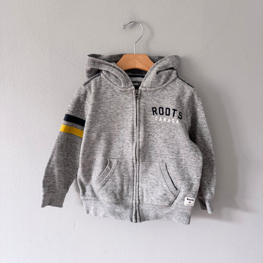 Roots / Grey zip up hoodie / 5T