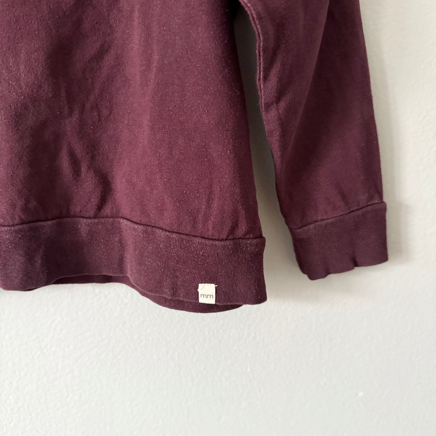 Mini mioche / Burgundy long sleeve top / 12-18M