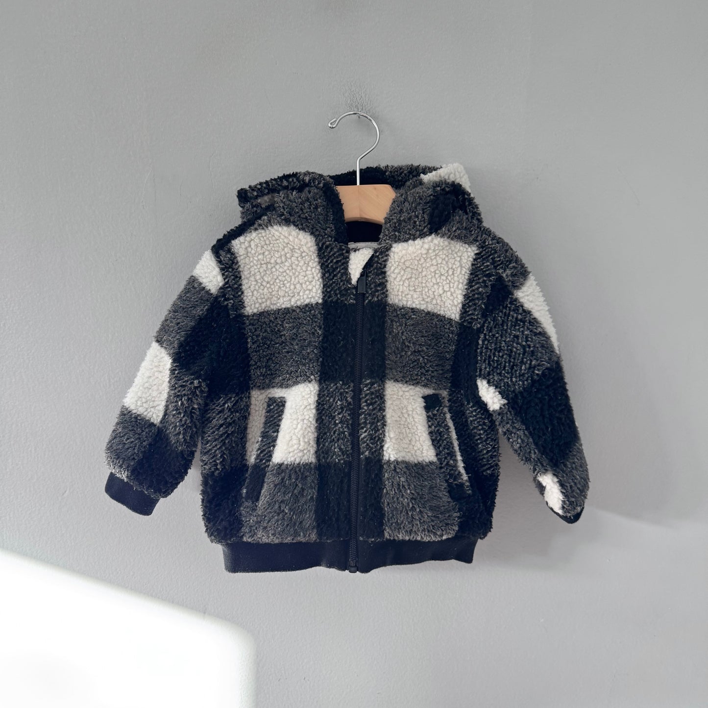 Miles the label / Sherpa plaid zip up jacket / 18M
