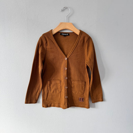 Beau Hudson	/ Ribbed cardigan - Dark mustard / 6Y