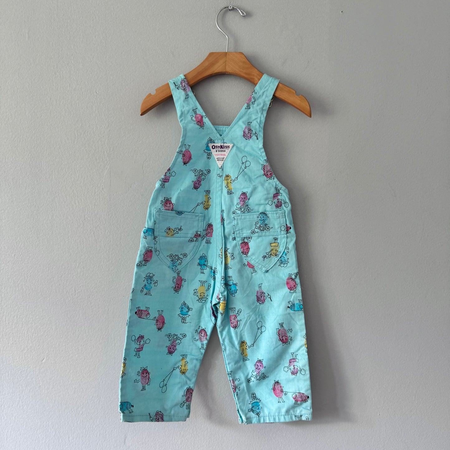 Vintage Oshkosh / Light blue overalls / 12M