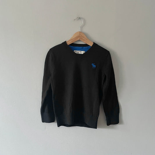 Abercrombie / Black x blue logo knit pullover / 3-4Y