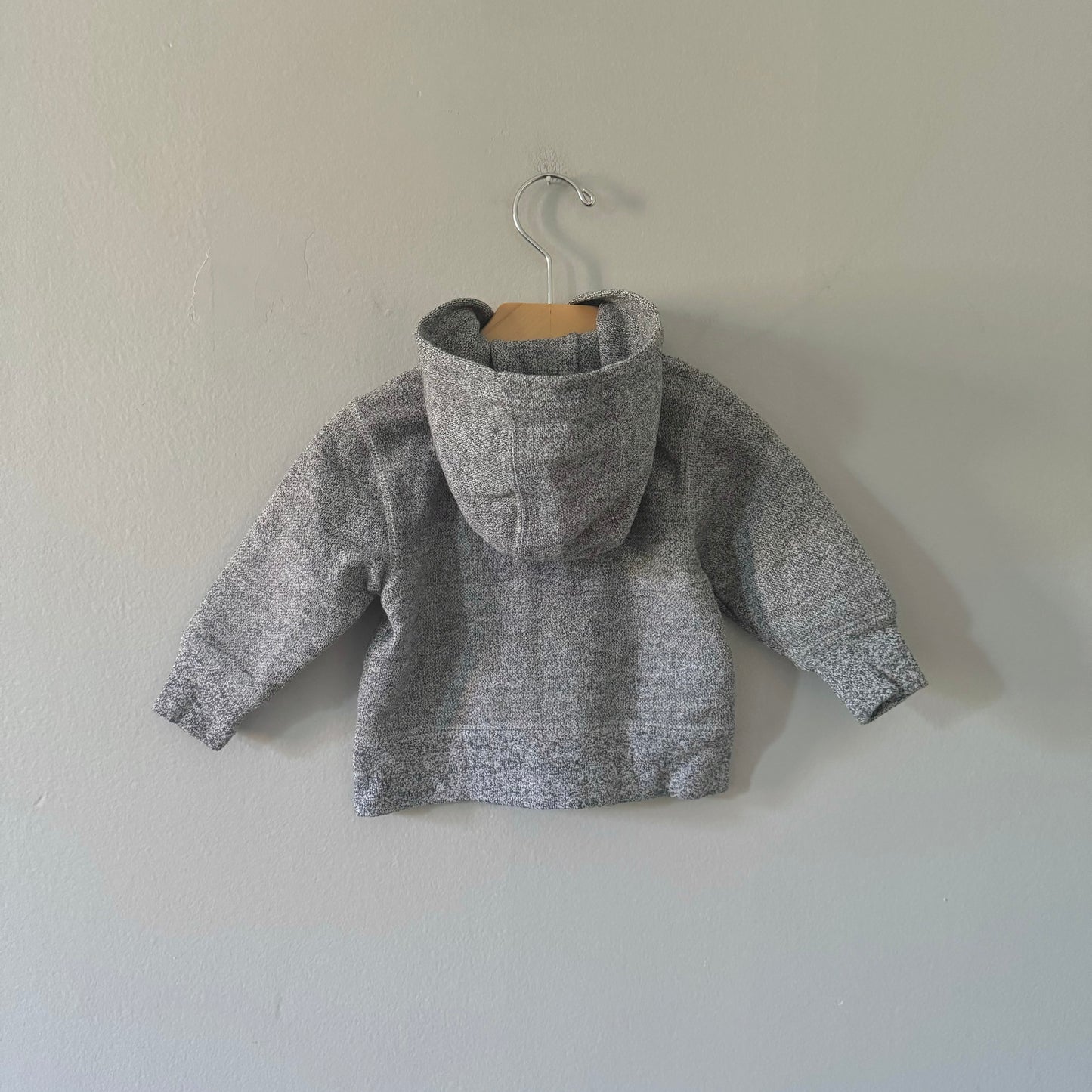 Roots / Salt n pepper knit zip up hoodie / 6-12M