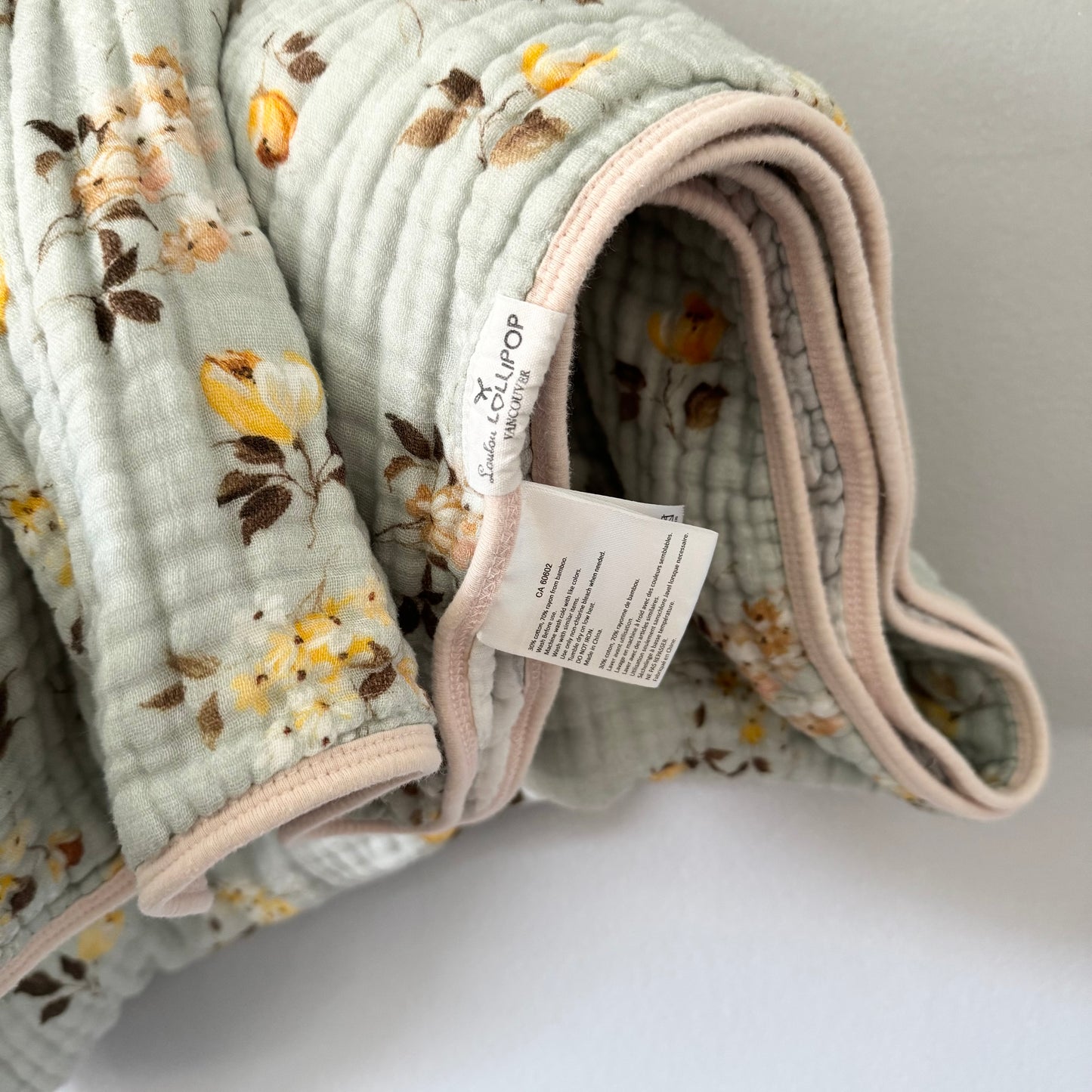 Loulou Lollipop / Muslin quilt blanket - Stripe x floral