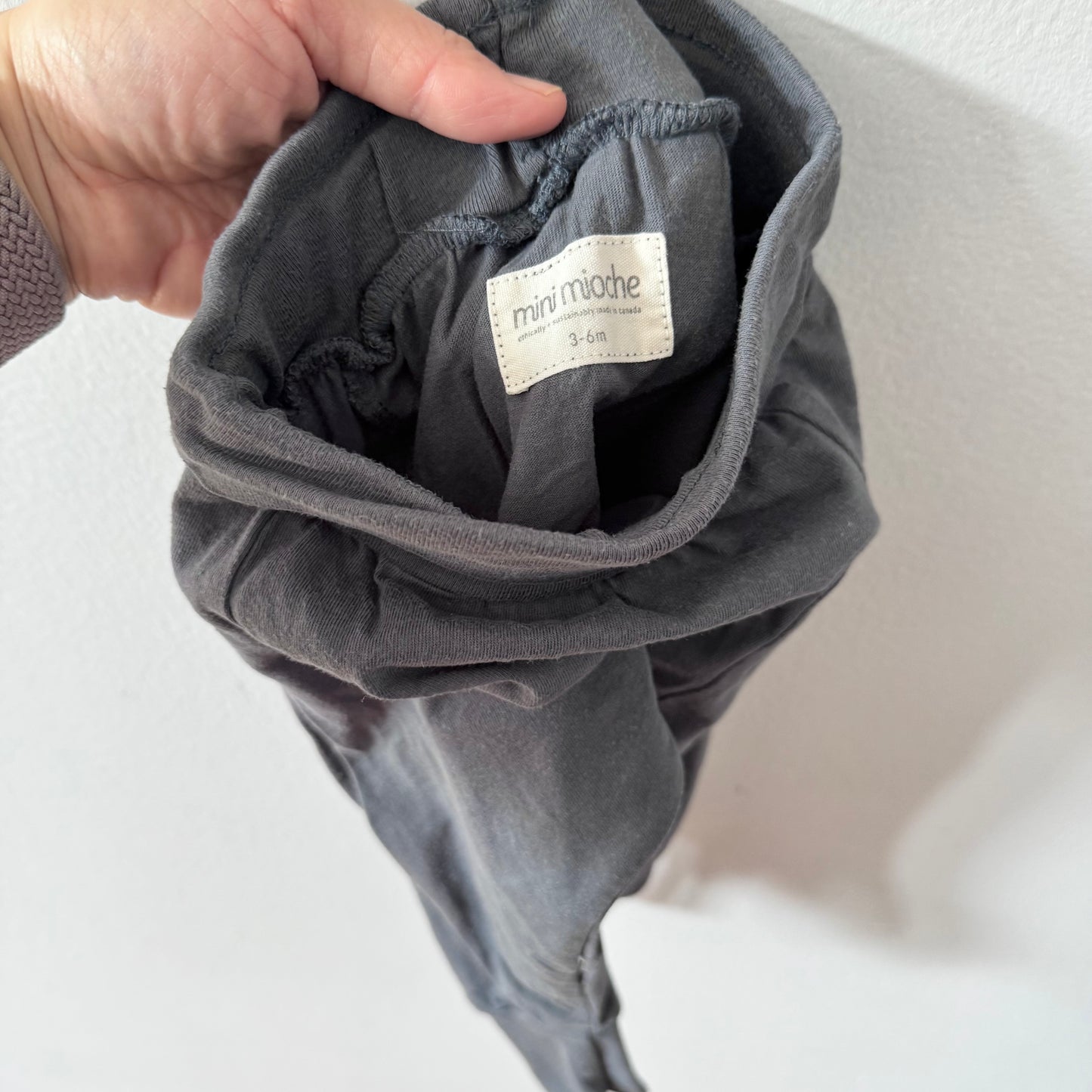Mini mioche / Sarouel gris foncé / 3-6M