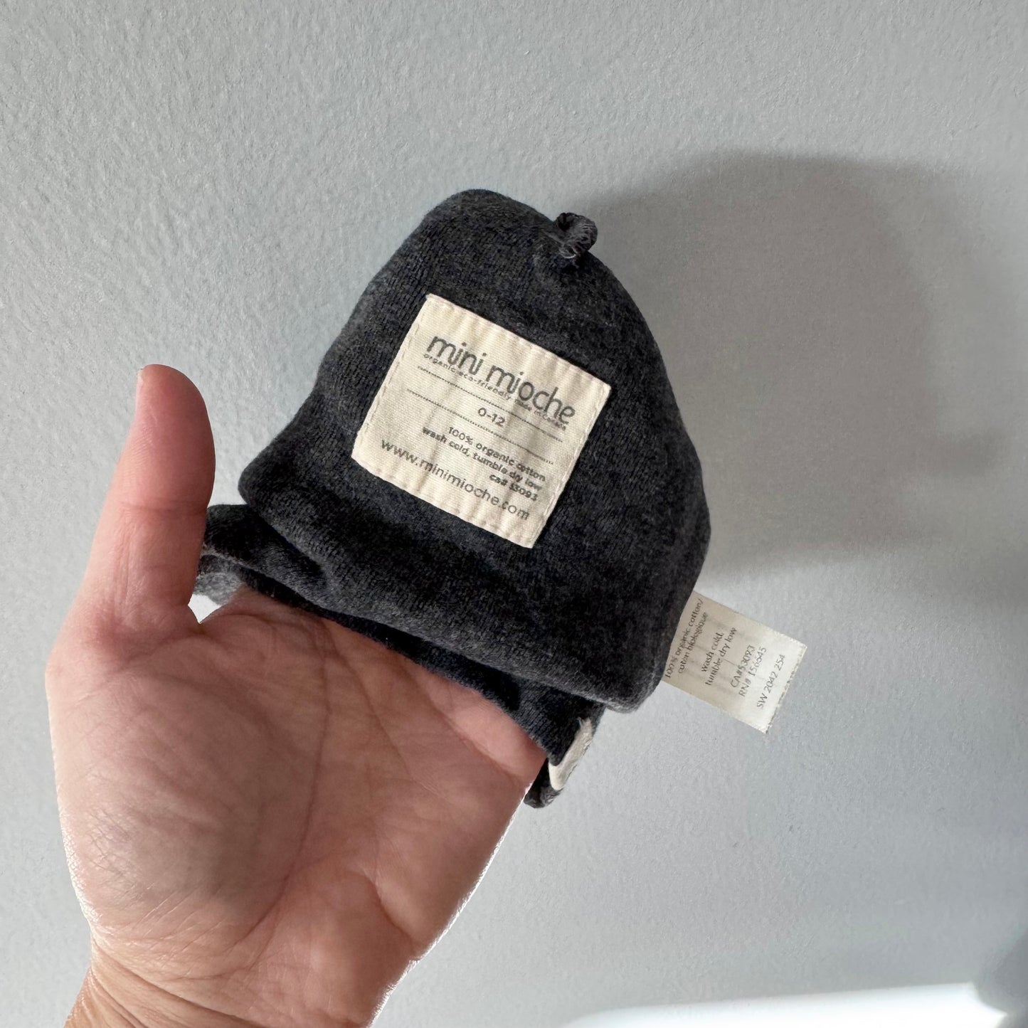 Mini mioche / Dark grey beanie / 0-12M