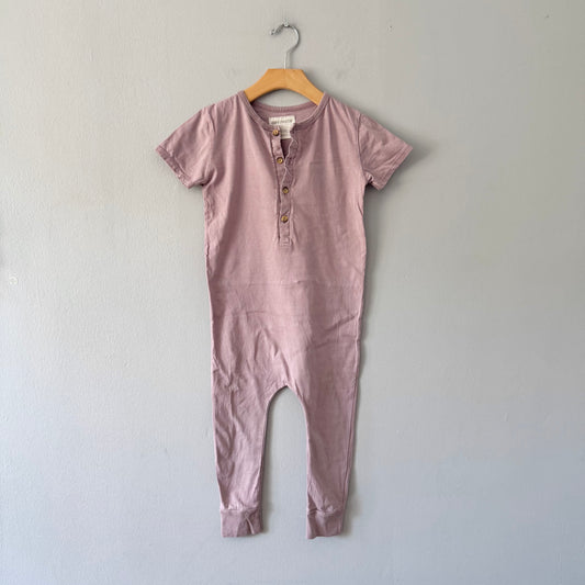 Mini mioche / Smokey purple short sleeve romper / 4Y