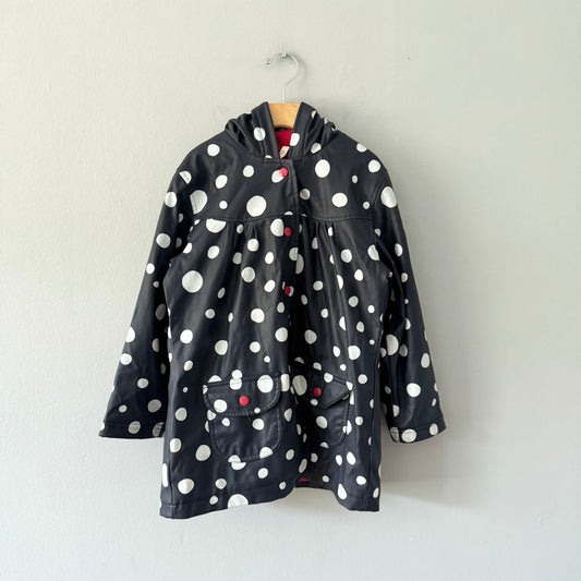 Hatley / Navy x dots, red rain coat / 7Y