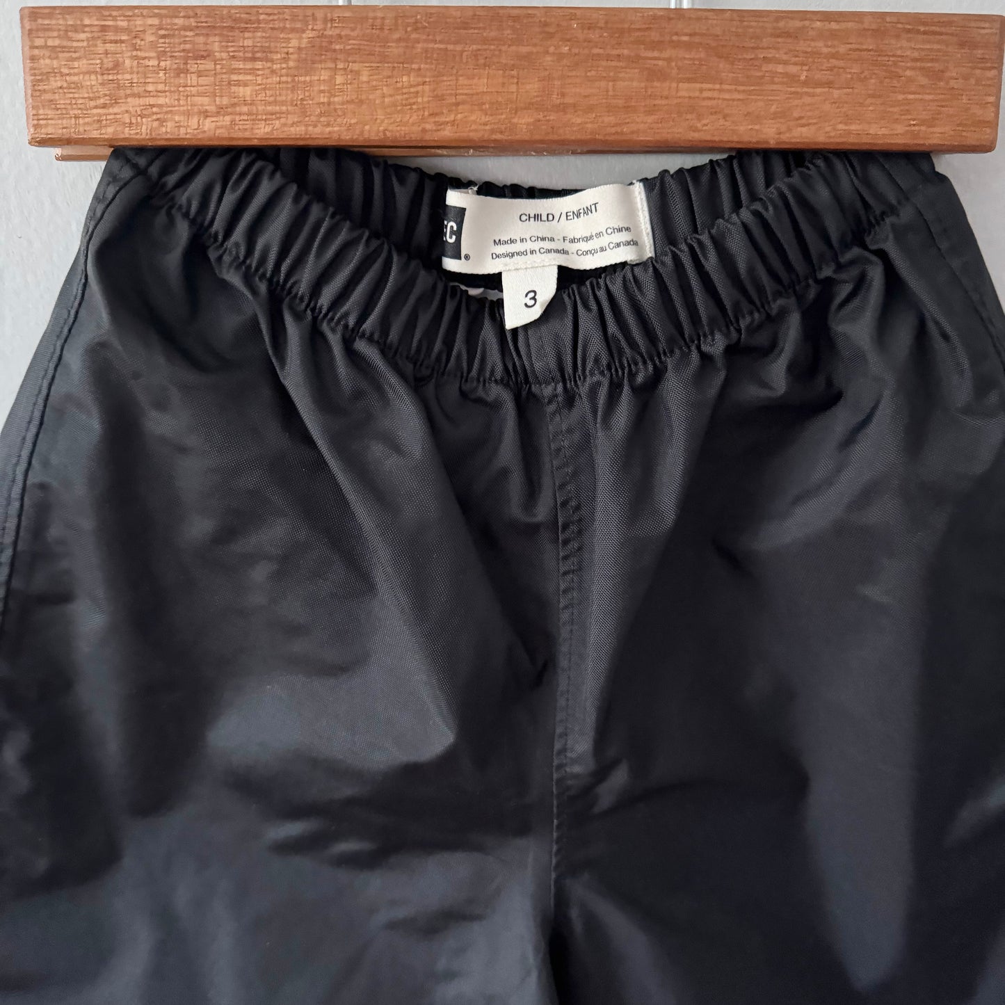 Mec / Black rain pants / 3Y