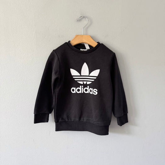 Adidas / Black logo sweatshirt / 2-3Y