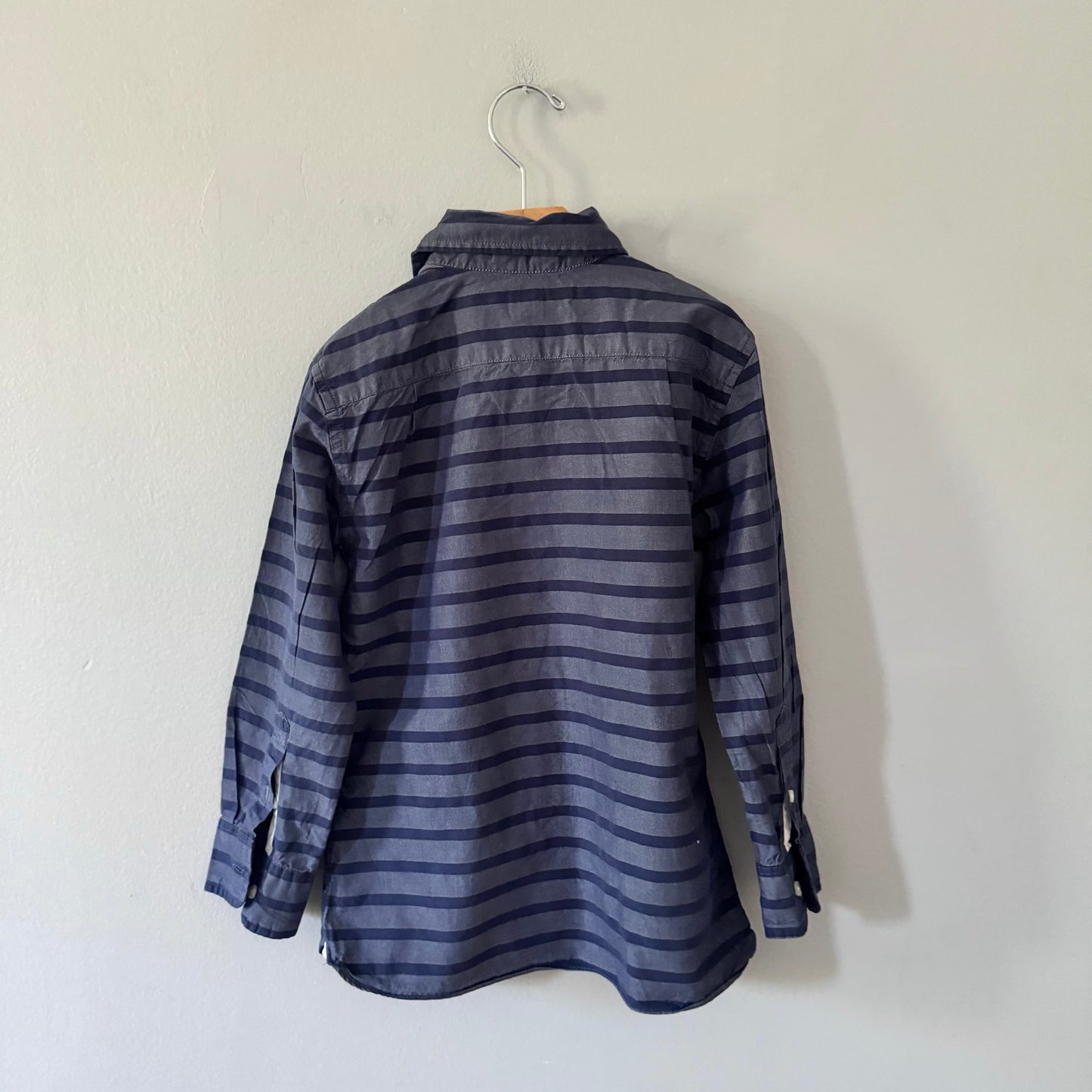 Crewcuts / Navy stripe shirt / 6-7Y