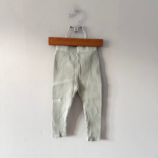 Kindly / Light blue ribbed leggings / 2T