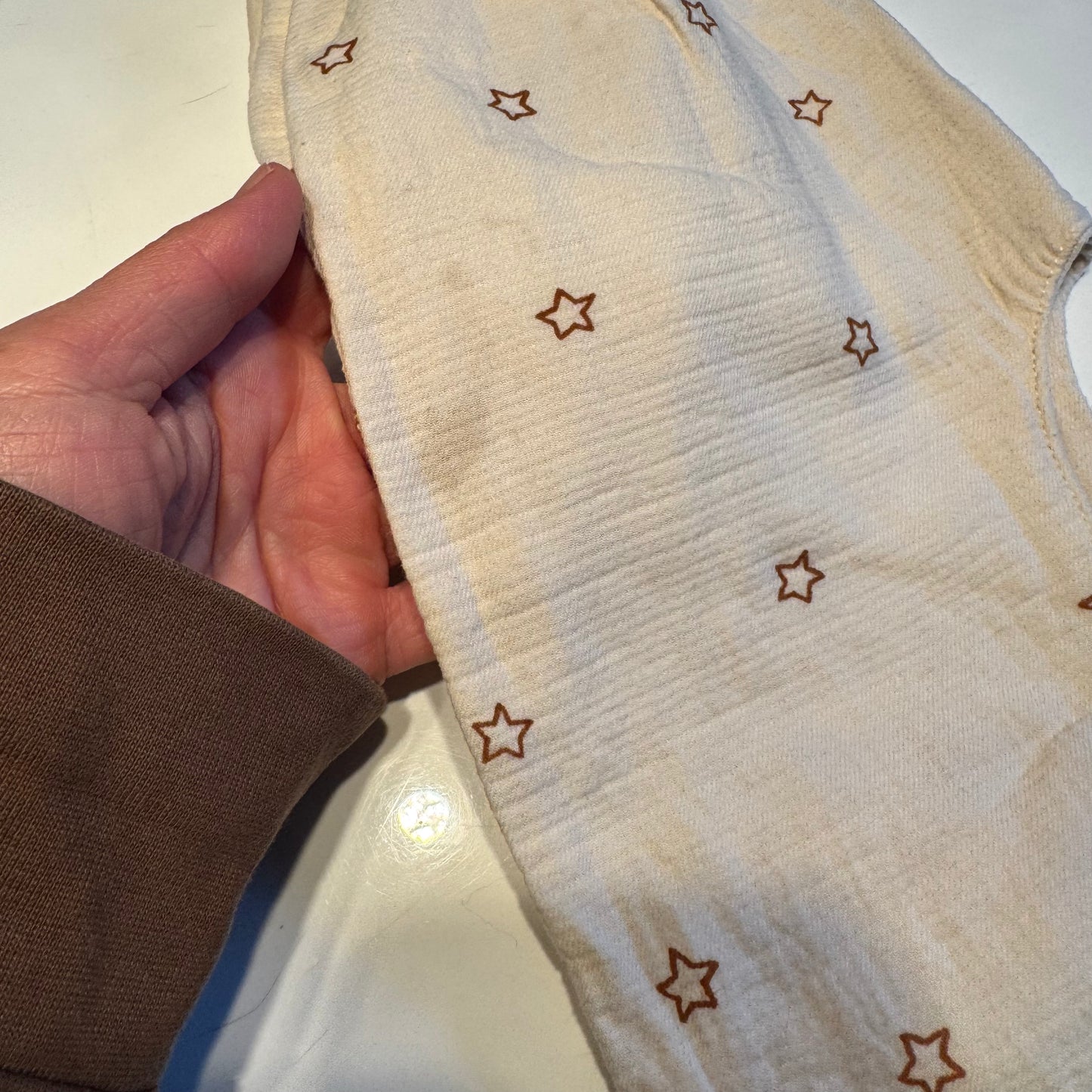 Quincy Mae / Pantalon sarouel blanc à étoiles / 18-24M