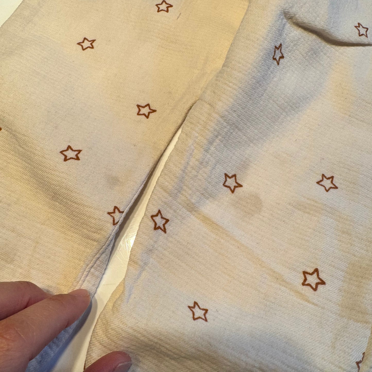 Quincy Mae / Pantalon sarouel blanc à étoiles / 18-24M