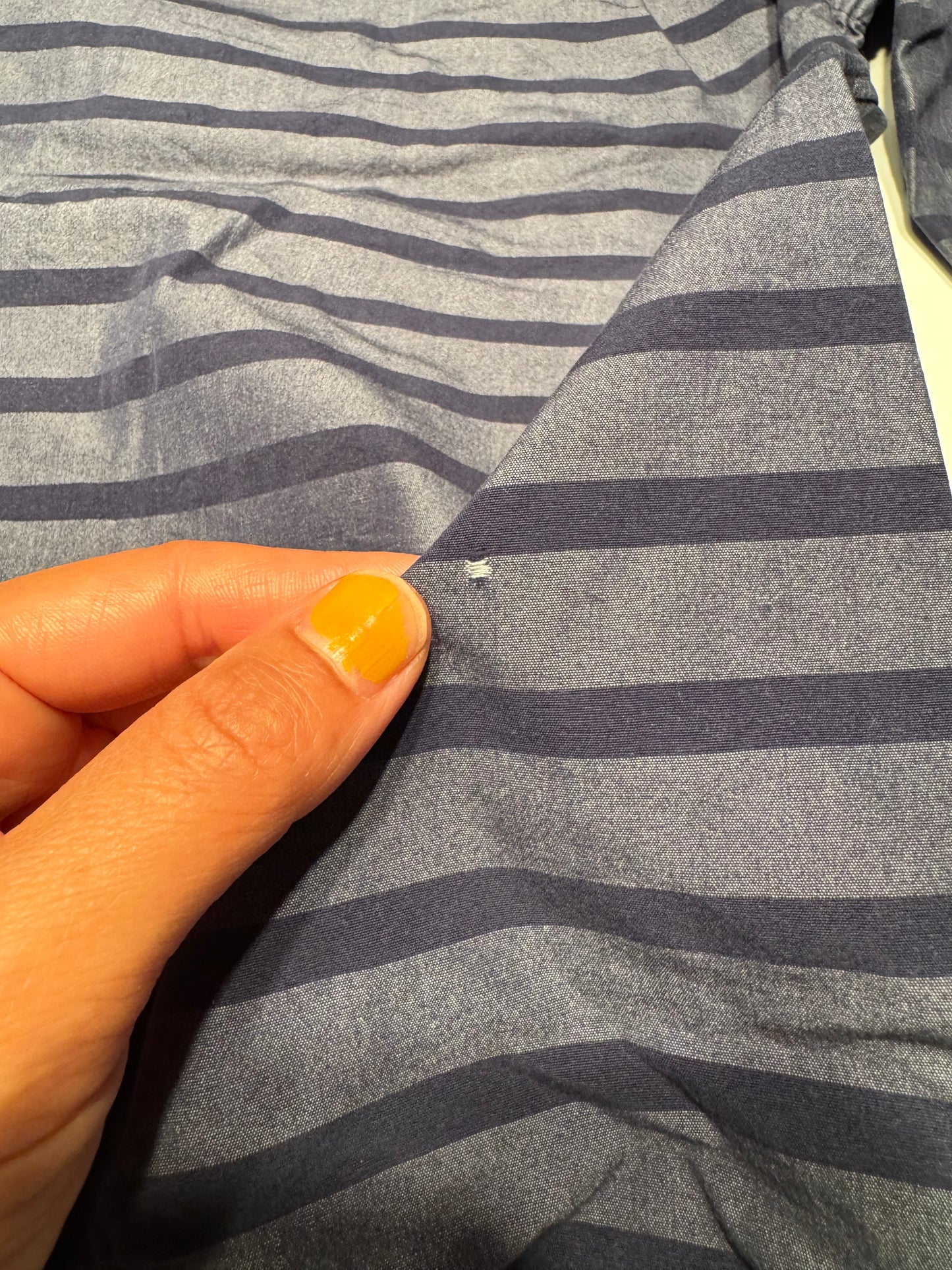 Crewcuts / Navy stripe shirt / 6-7Y
