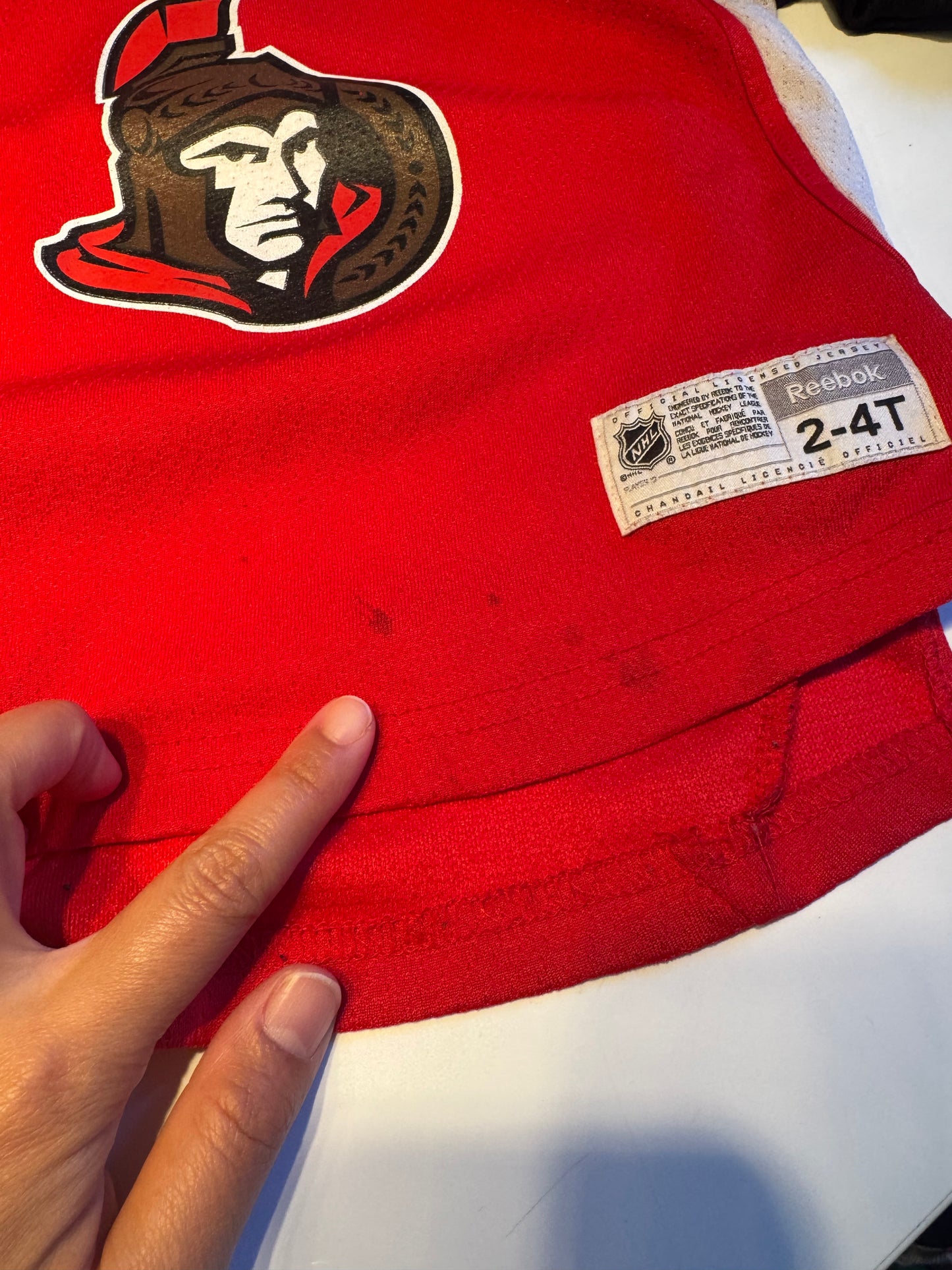 NHL / Reebok Ottawa jersey / 2-4T