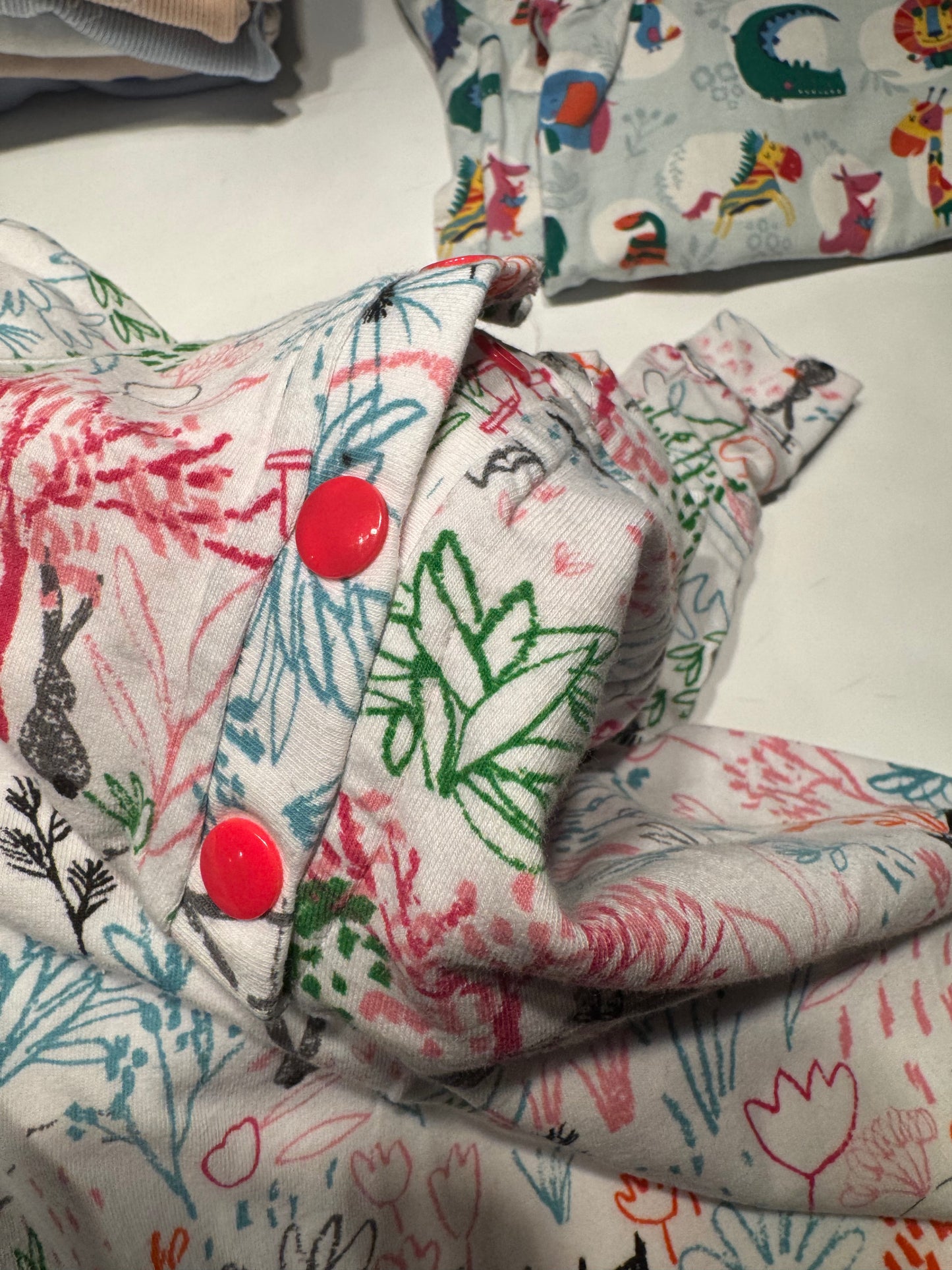 Handmade / Baby gown - garden / 0-6M