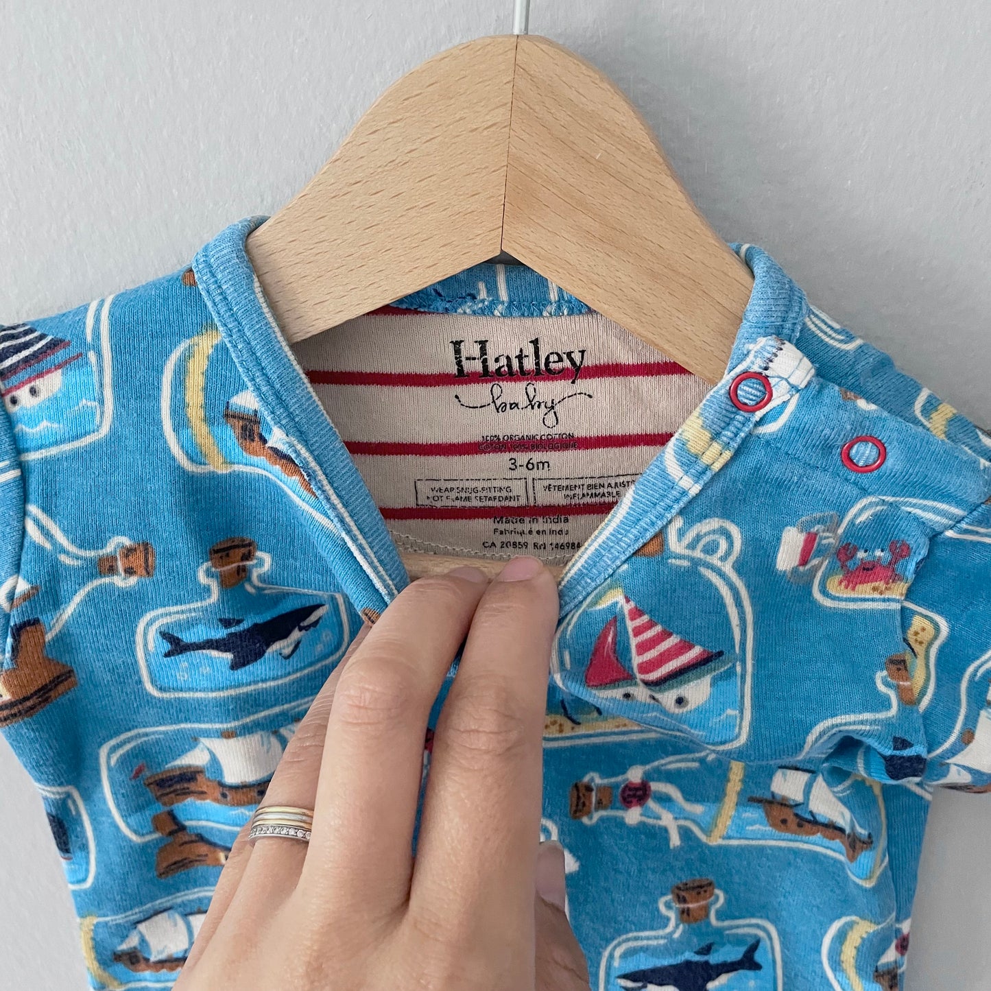 Hatley / Ocean pattern PJ set / 3-6M