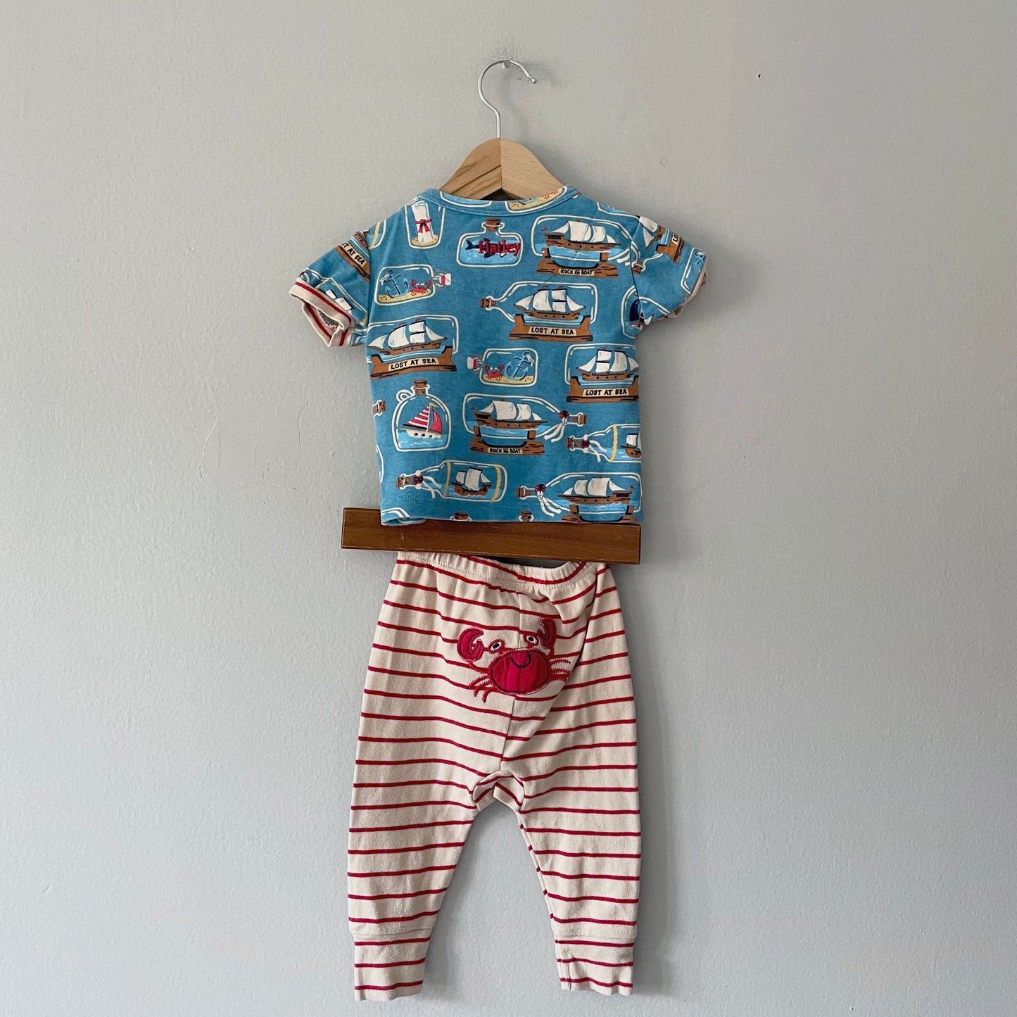 Hatley / Ocean pattern PJ set / 3-6M