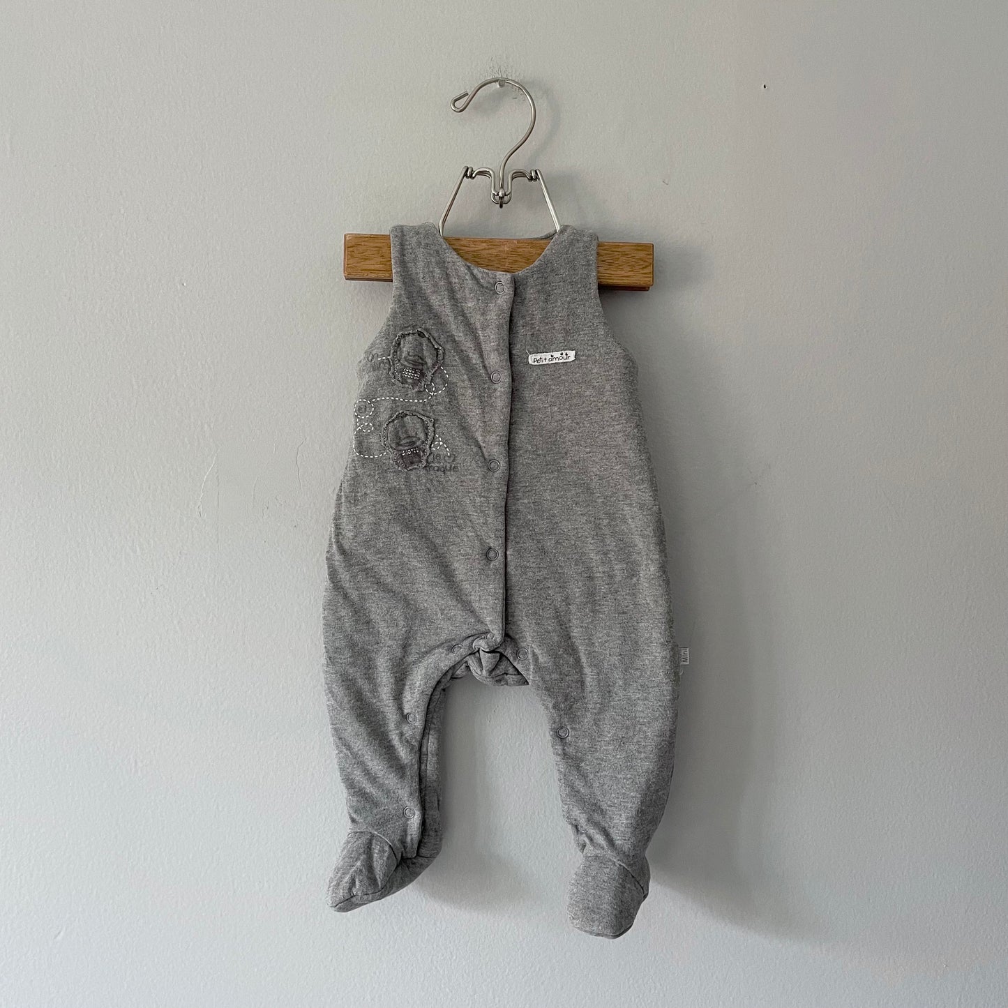 Souris Mini / Quilted footed romper / 3M