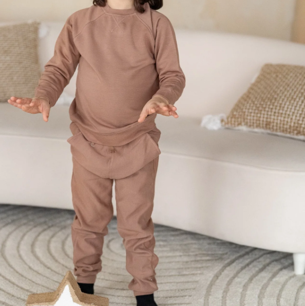 Silkberry Baby / Bamboo Fleece Sweat Pants - Brownie / Various Size