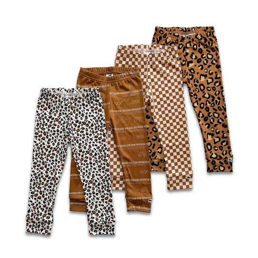Little & Lively / Bamboo Leggings | Blush Checkers / 2, 5 & 6T - New with tag