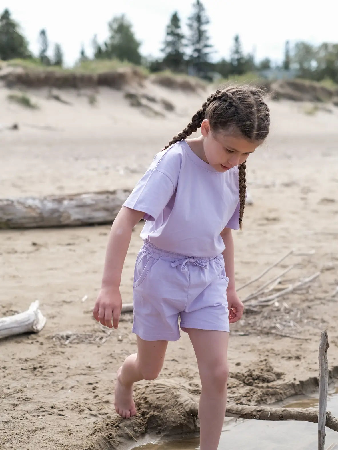 Bee & Magnolia / Organic Cotton Short Set - Lilac Breeze / 8Y