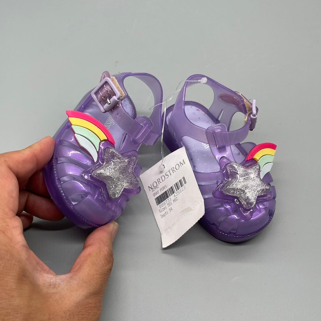 Mini Melissa (New) "Rainbow Jelly Sandals" / US5