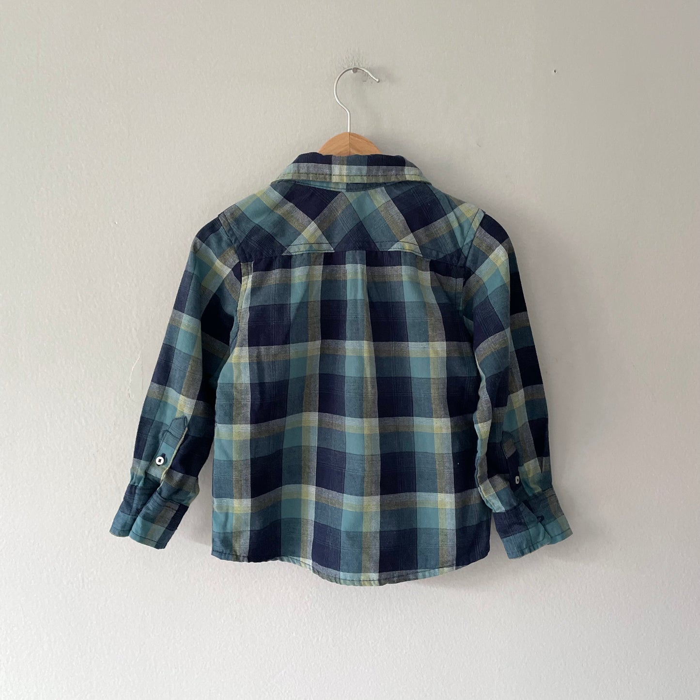 Ben Sherman / Green checked cotton shirt / 24M