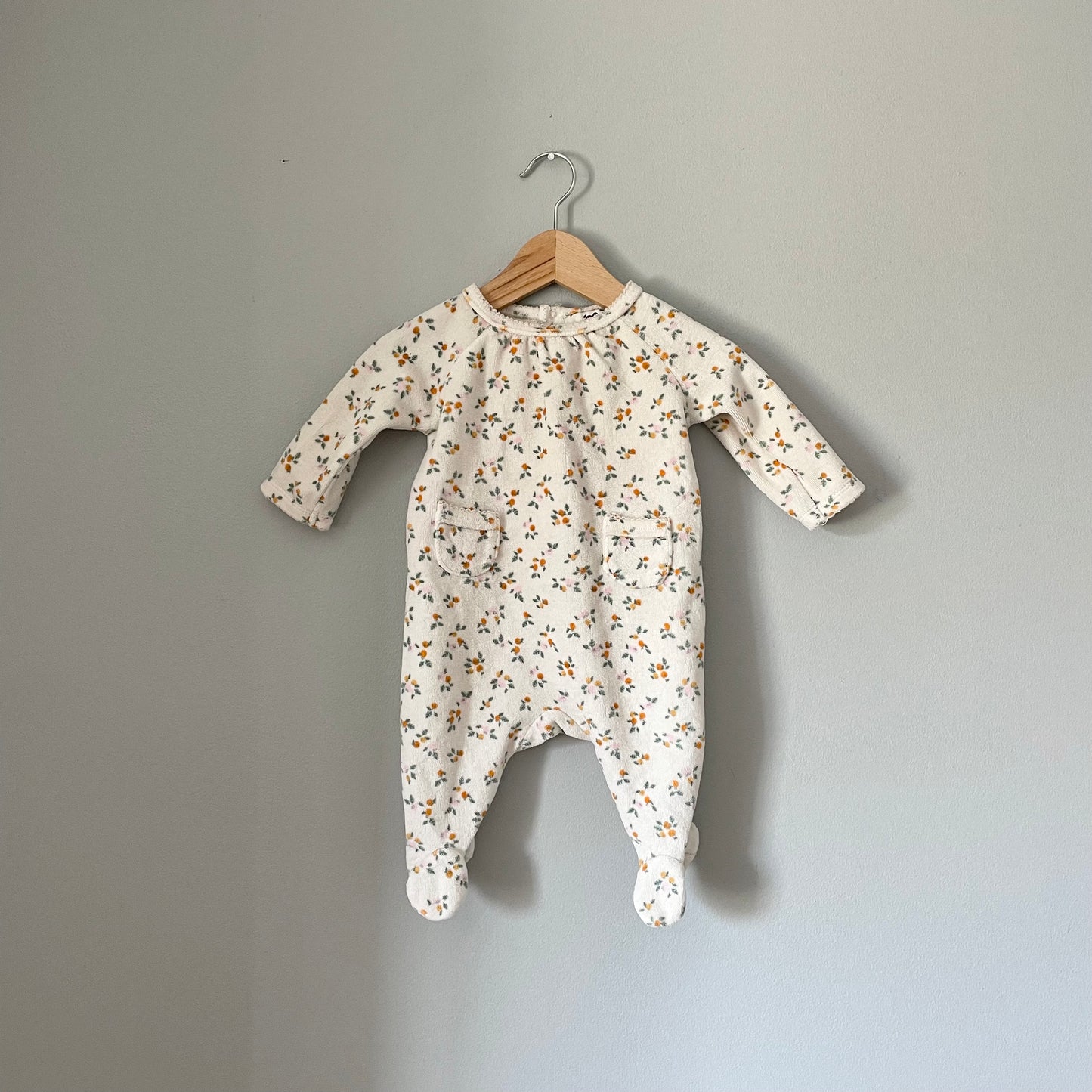 Cyrillus / White piled romper / 3M