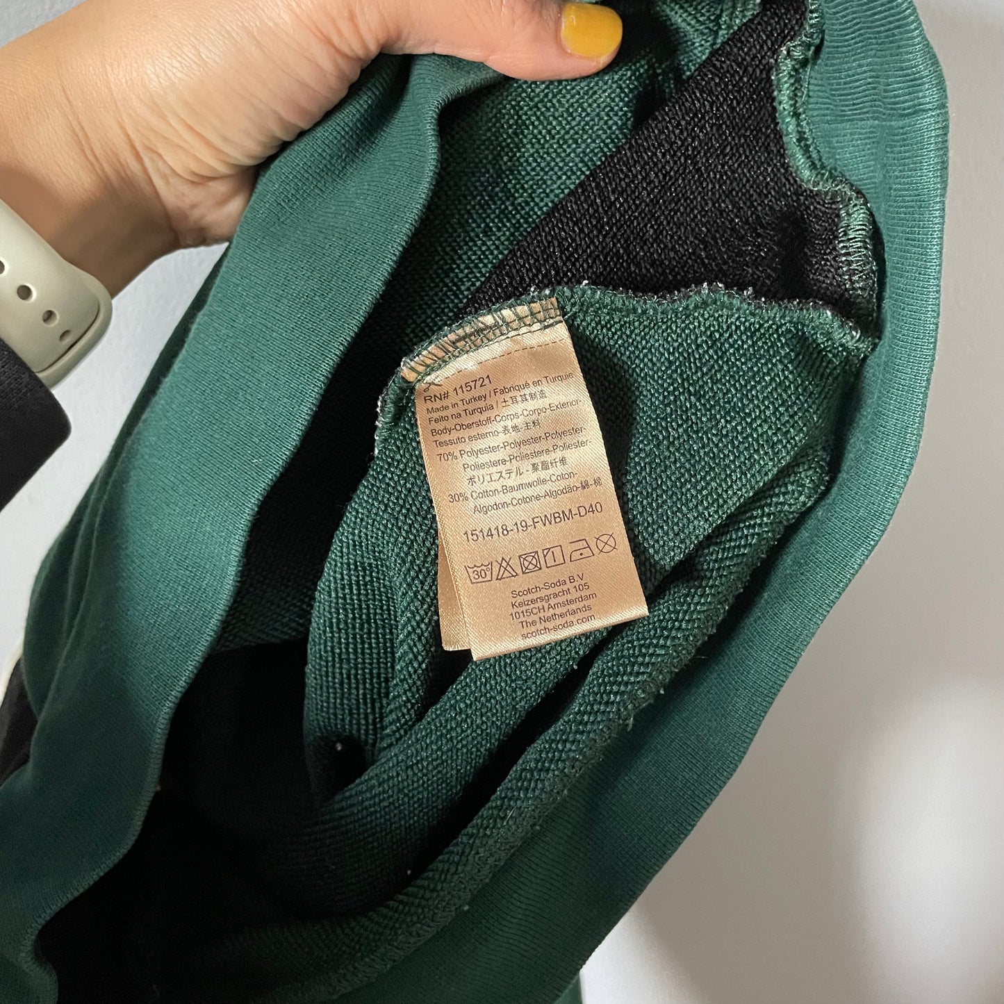 Scotch & Soda / Green hoodie / 10Y