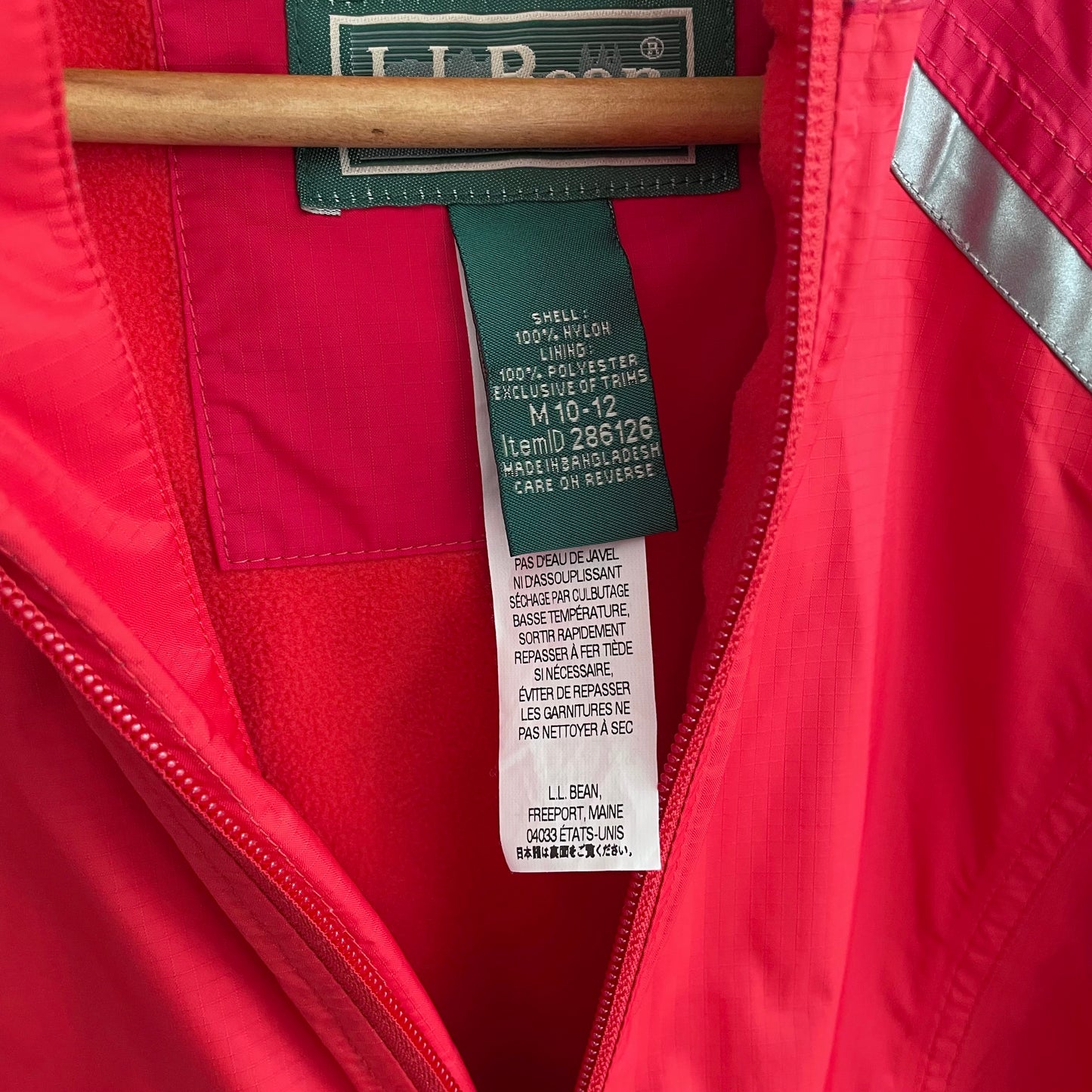 LL. Bean / Fleece lined windbreaker / 10-12Y