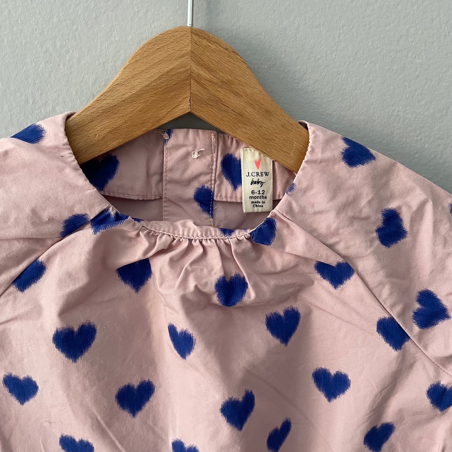 Crewcuts / Pink x hearts dress / 6-12M