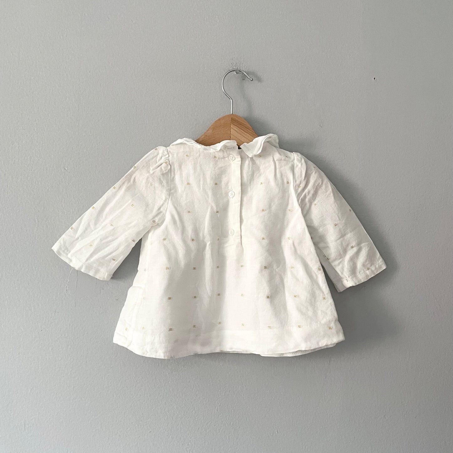 Janie and Jack / White cotton dress / 6-12M