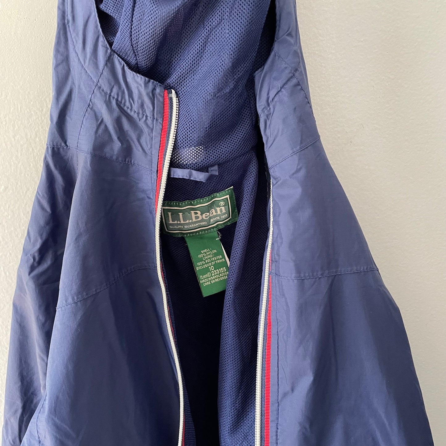 LL Bean / Navy windbreaker / 10Y