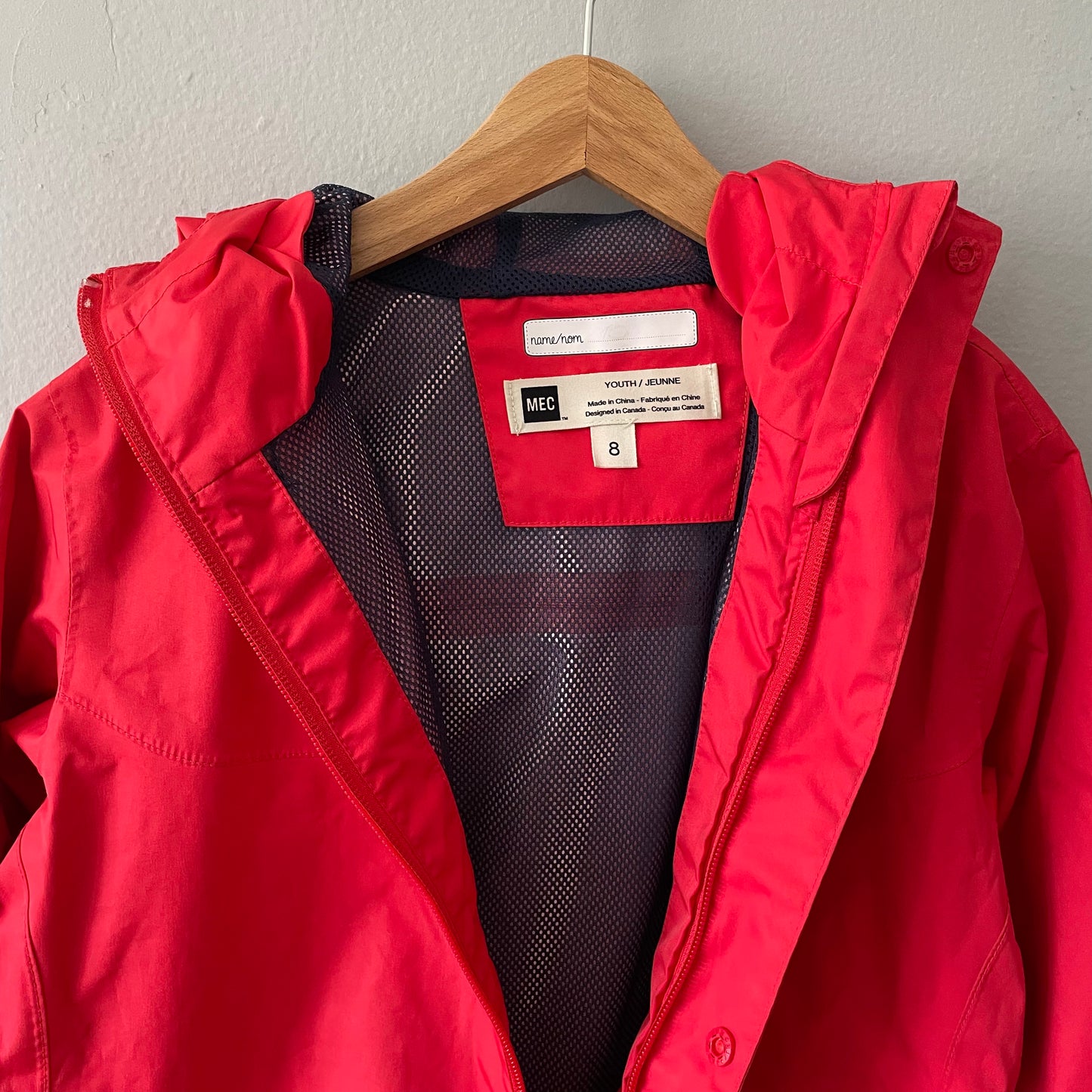 Mec / Mesh lined rain jacket / 8Y