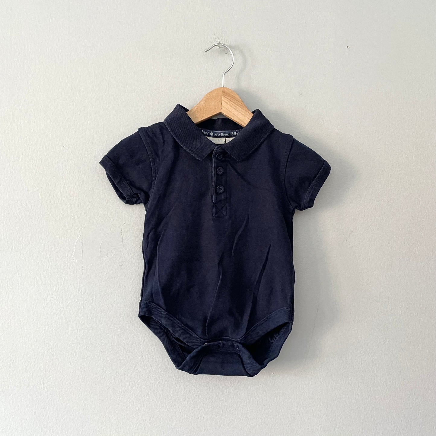 Jojo Maman Bebe / Polo onesie x overall set / 6-12M