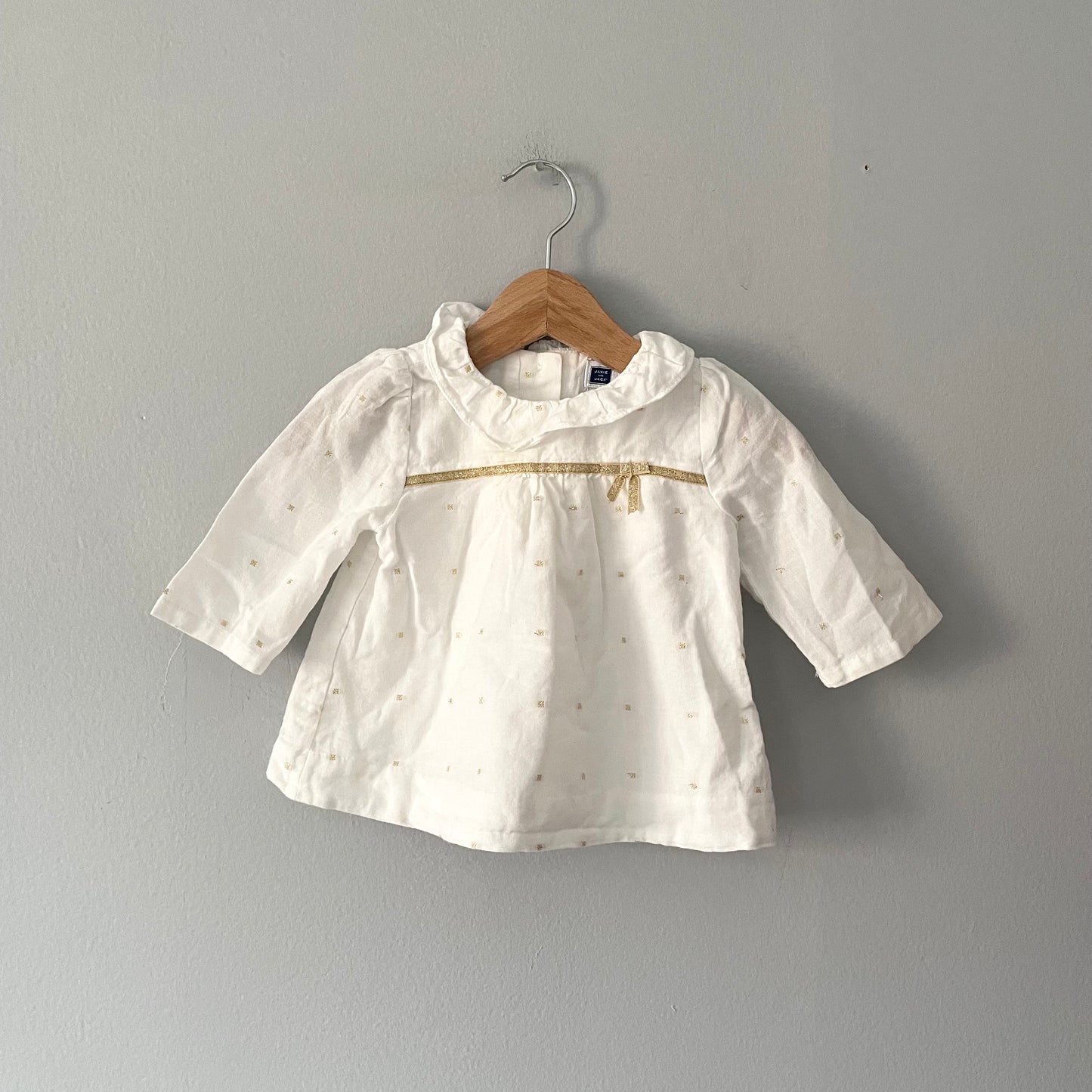 Janie and Jack / White cotton dress / 6-12M