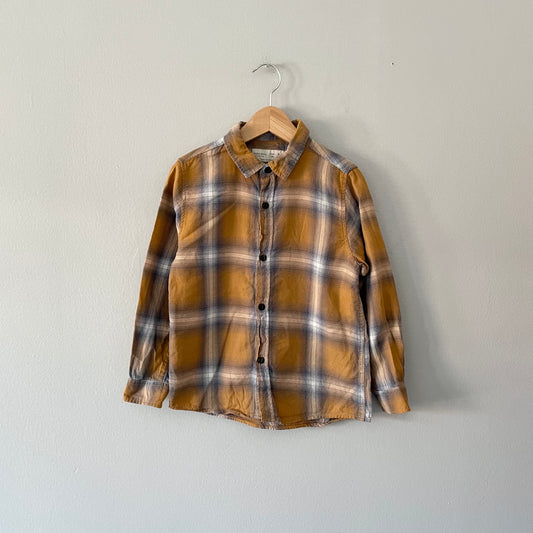 Zara / Mustard cotton shirt / 6Y