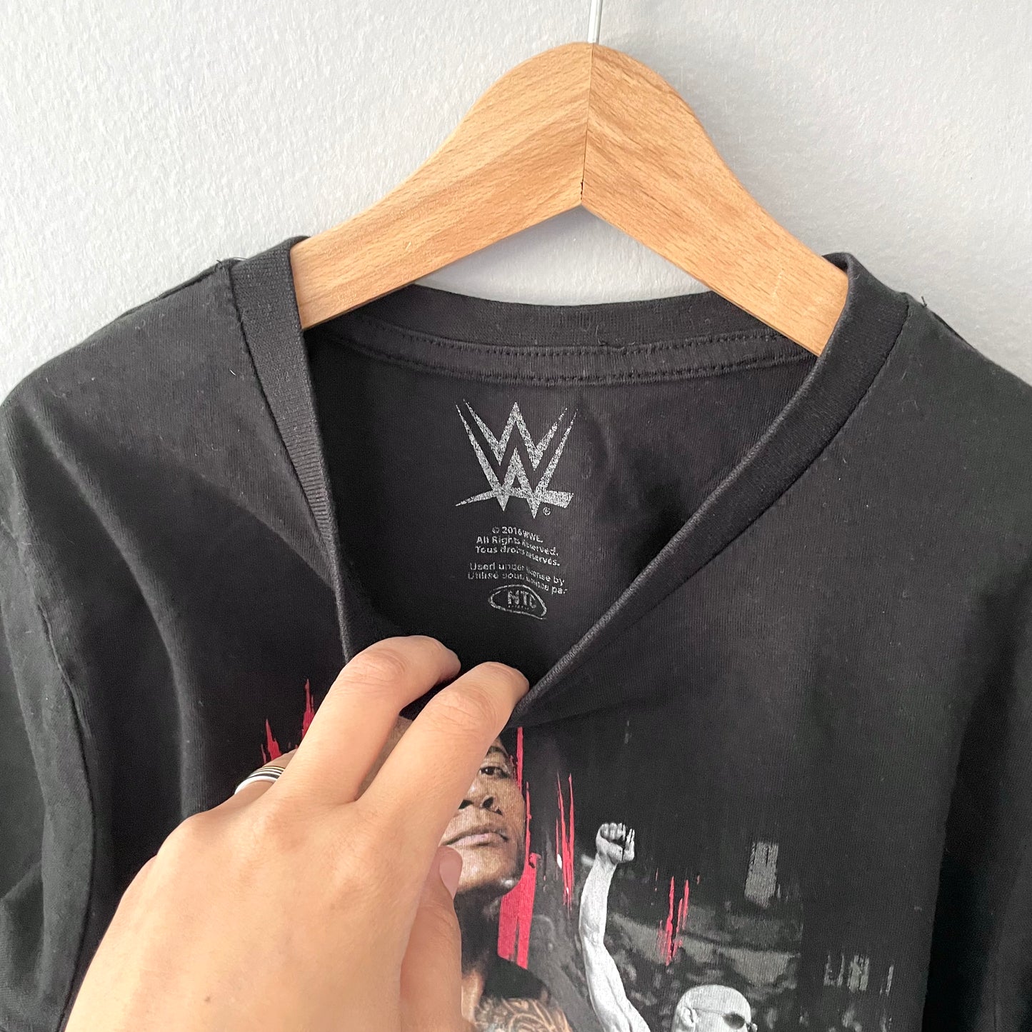 WWE “The Rock”/ Black T-shirt / 14Y